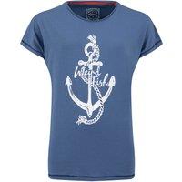 Weird Fish Marina Front Print Graphic T-Shirt Faded Blue Size 22