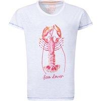Weird Fish Sea Lover Lobster Front Print Graphic T-Shirt White Size 20