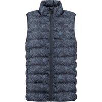 Weird Fish Fima Printed Showerproof Gilet Rich Navy Size 10