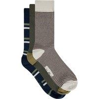 Weird Fish Wyatt Patterned Socks 3 Pack Dark Navy Size 7-11