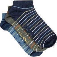 Weird Fish Rolph Trainer Socks 3 Pack Washed Blue Size 7-11