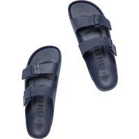Weird Fish Herring Double Strap Pool Sliders Dark Blue Size 10