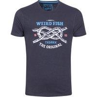 Weird Fish Cast Off Front Print Graphic T-Shirt Midnight Size XL