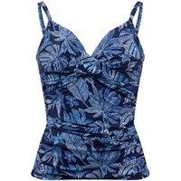 Weird Fish Merriam Printed Tankini Top Blue Indigo Size 10