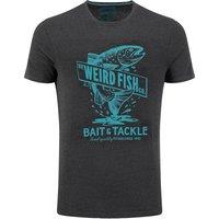 Weird Fish Leaping Fish Front Print Graphic T-Shirt Faded Blue Size XL