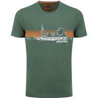 Weird Fish Nautical Sky Front Print Graphic T-Shirt Ensign Blue Size XL