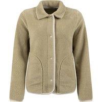 Weird Fish Alessia Lightweight Borg Shacket Laurel Green Size 10