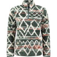 Weird Fish Madeleine 1/4 Zip Printed Plush Fleece Green Size 10