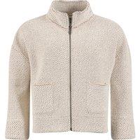 Weird Fish Emily Full Zip Cropped Macaroni Sweatshirt Jacket Navy Size 8