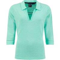 Weird Fish Annare 3/4 Sleeve Jersey Trophy Neck Top White Size 8