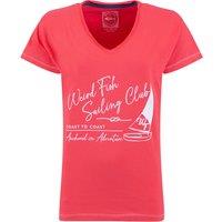 Weird Fish Ocean Front Print Graphic T-Shirt Flamingo Size 10