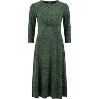 Weird Fish Felicity Printed Jersey Midi Dress Purple Wine Size 8