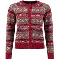 Weird Fish Hollan Fair Isle Cardigan Rhubarb Size 10