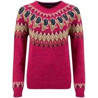 Weird Fish Tulips Floral Fair Isle Jumper Winter Green Size 8