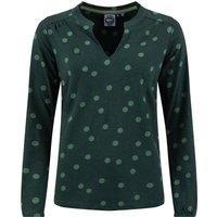 Weird Fish Brooke Printed V Neck Jersey Top Cinnamon Size 8