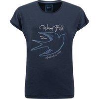 Weird Fish Glide Front Print Graphic T-Shirt Navy Size 10