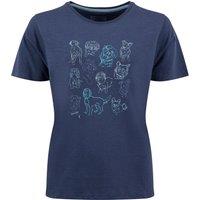 Weird Fish Pooches Front Print Cotton Graphic T-Shirt White Size 22