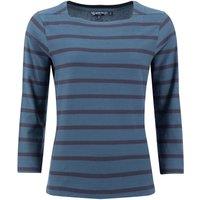 Weird Fish Saffira Cotton Jersey Stripe Top Ash Blue Size 20