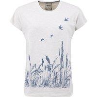 Weird Fish Swooping Swallows Front Print Graphic T-Shirt Oatmeal Marl Size 18