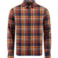 Weird Fish Broxton Long Sleeve Herringbone Check Shirt Dark Navy Size S