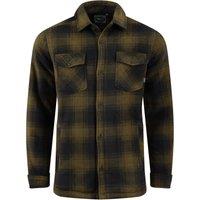 Weird Fish Tyburn Check Fleece Shacket Olive Moss Size 3XL
