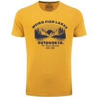 Weird Fish Lakes Front Print Graphic T-Shirt Dark Blue Size 5XL