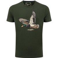 Weird Fish Mallard Front Print Graphic T-Shirt Duck Green Size 2XL