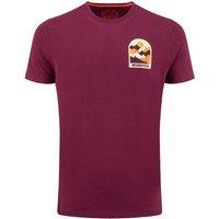 Weird Fish Geo Mountains Back Print Graphic T-Shirt Red Grape Size 2XL