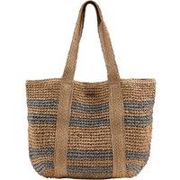Weird Fish Elver Raffia Tote Bag Natural Size ONE