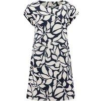 Weird Fish Tampa Printed Linen Rich Dress Midnight Ink Size 18