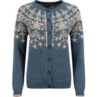 Weird Fish Sandy Fair Isle Cardigan Winter Green Size 8
