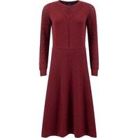 Weird Fish Serora Knitted Long Sleeve Midi Dress Port Size 8