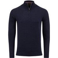 Weird Fish Erick 1/4 Zip Fine Knit Jumper Port Size M