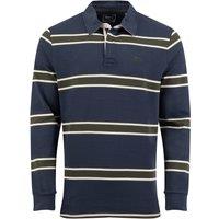 Weird Fish Percy Striped Rugby Shirt Mulled Wine Size S