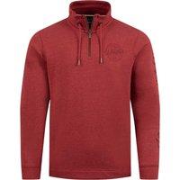 Weird Fish Oakville Graphic 1/4 Zip Sweatshirt Barn Red Size 3XL