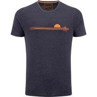 Weird Fish Fishing Front Print Graphic T-Shirt Smoked Blue Size S