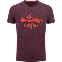 Weird Fish Mountain Peak Front Print Graphic T-Shirt Dark Olive Size XL