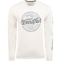 Weird Fish Mountains and Seas Front Print Long Sleeve T-Shirt Dusty White Size 4XL