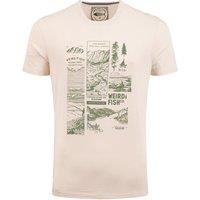 Weird Fish National Parks Front Print Graphic T-Shirt Iron Stone Size M