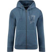 Weird Fish Franchises Graphic Full Zip Hoodie Ash Blue Size 14
