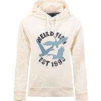 Weird Fish Topaz Front Print Popover Hoodie Military Green Size 8