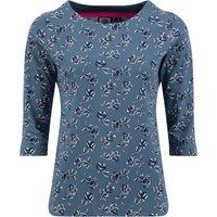 Weird Fish Rachel Printed Jersey T-Shirt Adriatic Blue Size 12