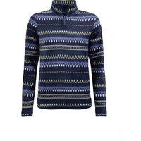 Weird Fish Reena 1/4 Zip Printed Microfleece Dark Navy Size 12