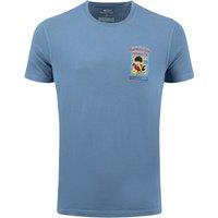 Weird Fish DennFish & Gnasher Beano Collaboration Back Print Artist T-Shirt Mid Blue Size L