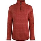 Weird Fish Isobel 1/4 Zip Recycled Soft Knit Rouge Red Size 8