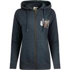 Weird Fish Franchies Eco Graphic Full Zip Hoodie Navy Size 16