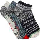 Weird Fish Rolph Trainer Socks 3 Pack Navy Size 7-11