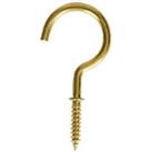 Wickes Brass Shouldered Cup Hooks - 38mm - Pack of 10