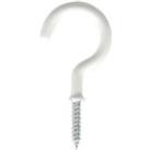Wickes White Shouldered Cup Hooks - 25mm - Pack of 10