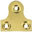 Wickes Plain Brass Glass Plate - 33mm - Pack of 10